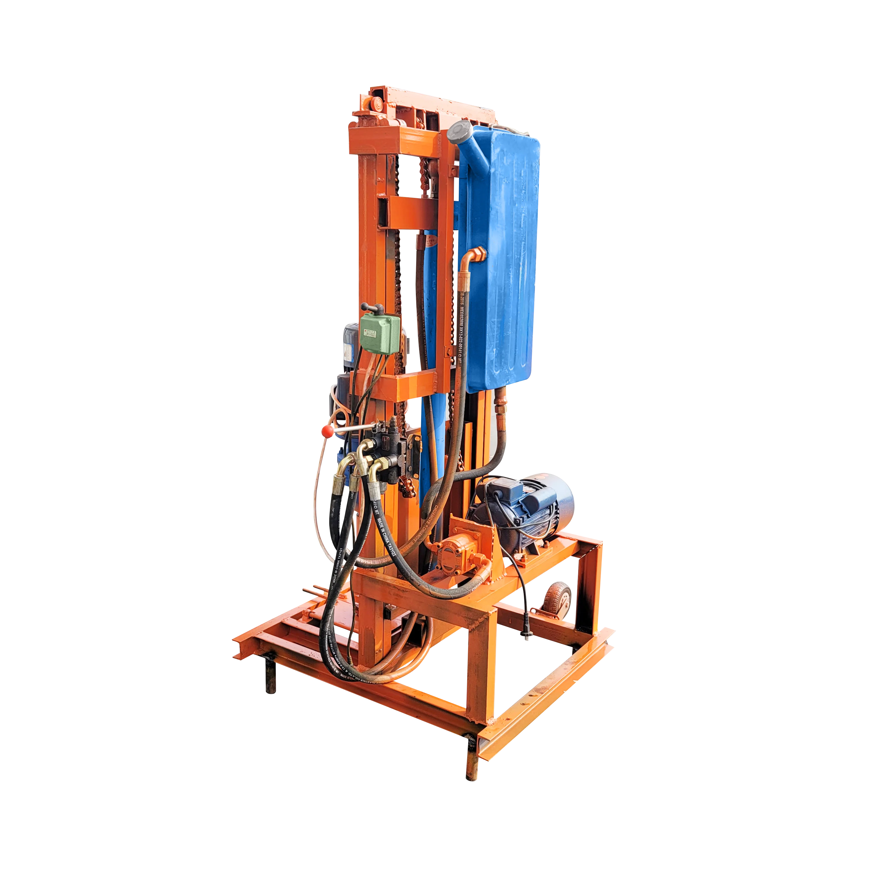 Easy to operate 100m hydraulic electric start high quality water well drilling rig