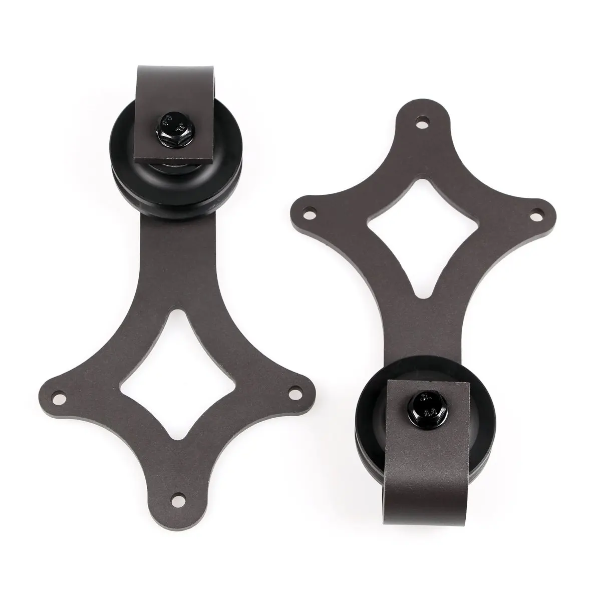 Carbon Steel Whole Piece Bronze Finish Cabinet Barn Door Double Hardware Sliding Wooden Door Interior Hardware