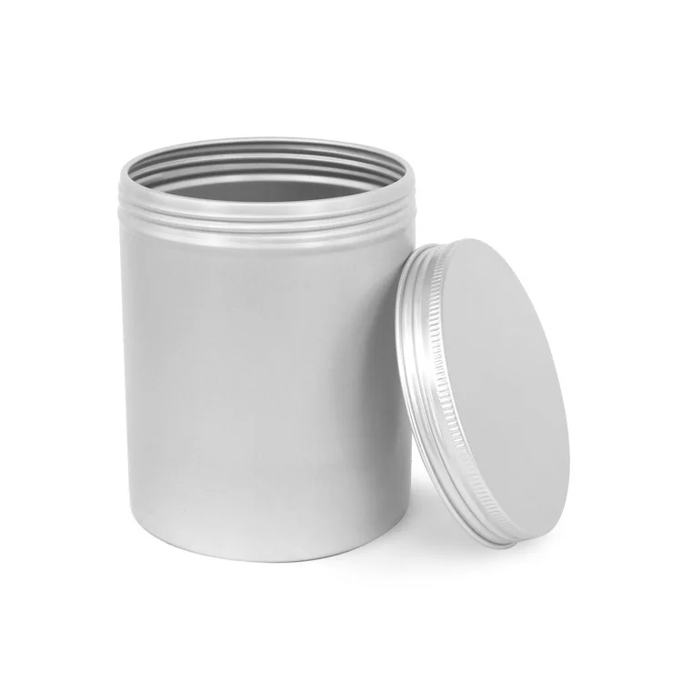 500g colorful printing aluminum tin round storage aluminum metal food tin jar canister