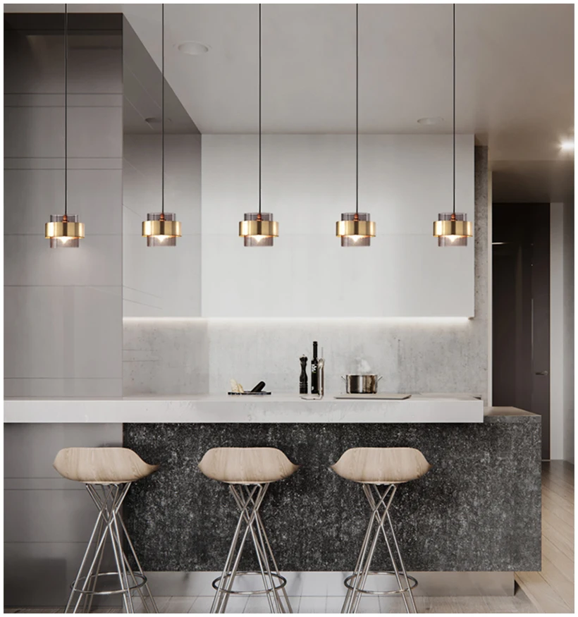 
2020 new product lamps home decor modern glass pendant light 