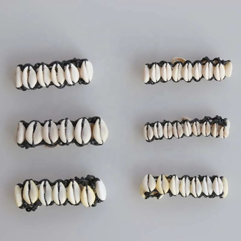 Handmade Weave Cowrie Shell Beads Bracelet  Charm Bangle Bracelet  Aloha Jewelry