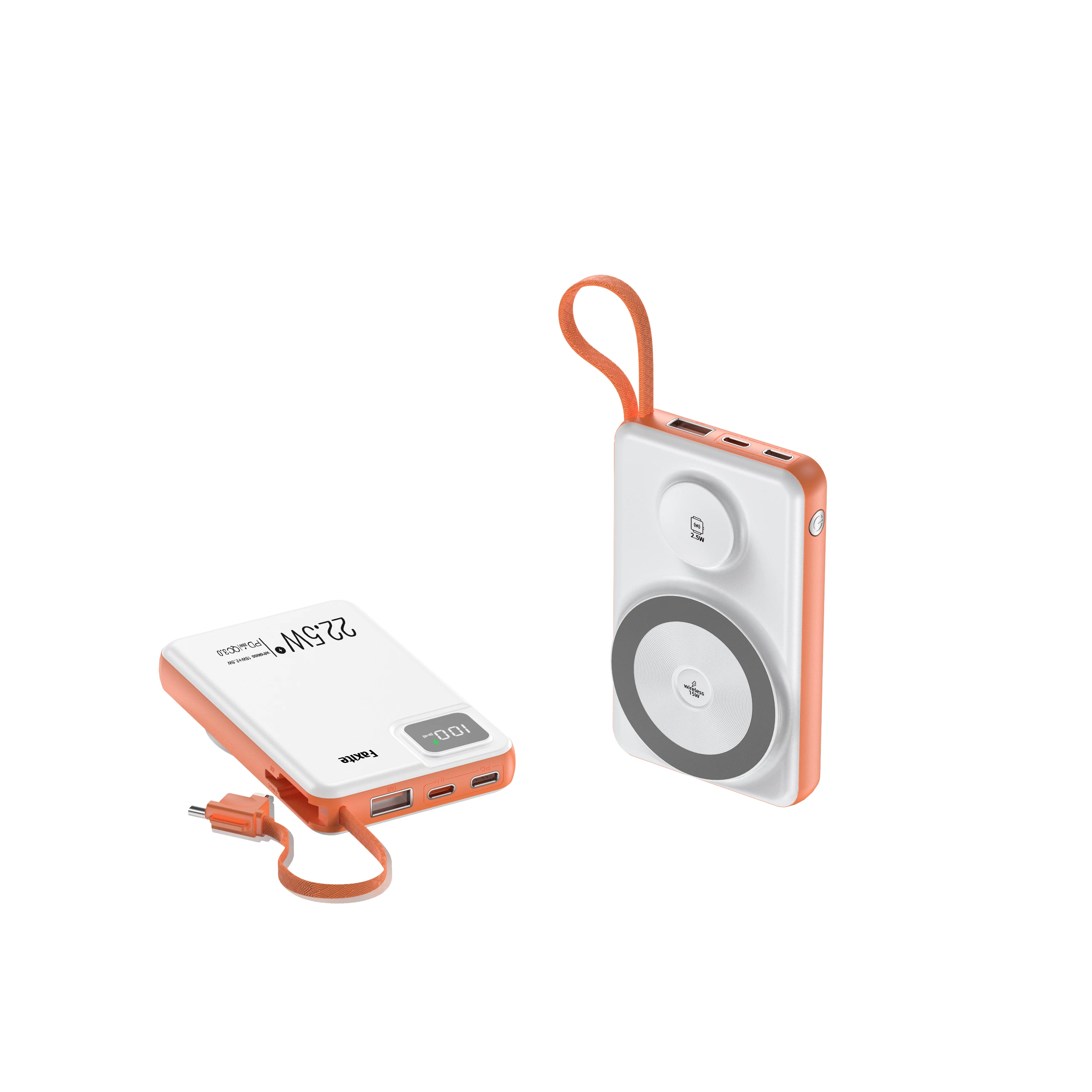 2023 latest product S20 built-in magnetic suction comes with a line charging treasure 20000mah with digital display