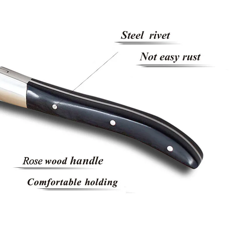 Premium Metal Cutlery Stainless Steel Steak Fork with Wooden Handle Direct Factory Price for Kitchen Use