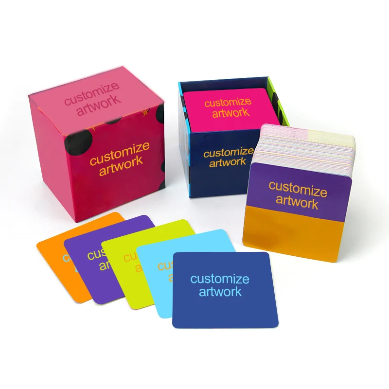 Wildly Popular 4 Pack Party Card Game Full Color Game Poker Playing Card Game With Box