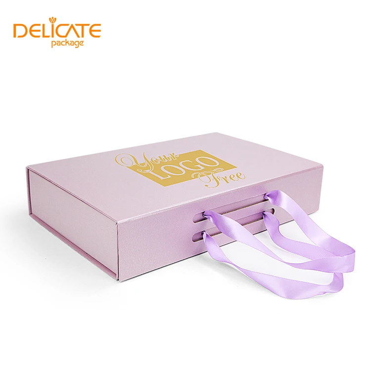 Cardboard Gift Box Luxury Box With Changeable Ribbon And Magnetic Closure Folding Big Gift Boxes Set