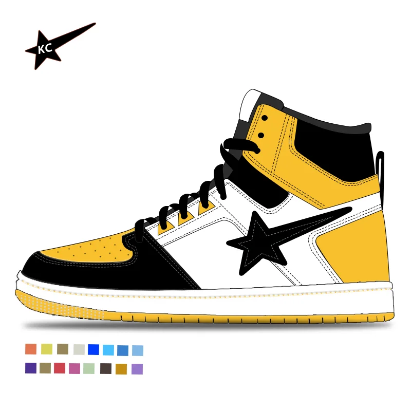 Footwear Designer Design Original Brand Weathered Upper Sports Shoes Custom LOGO Men Basketball Style Sneakers