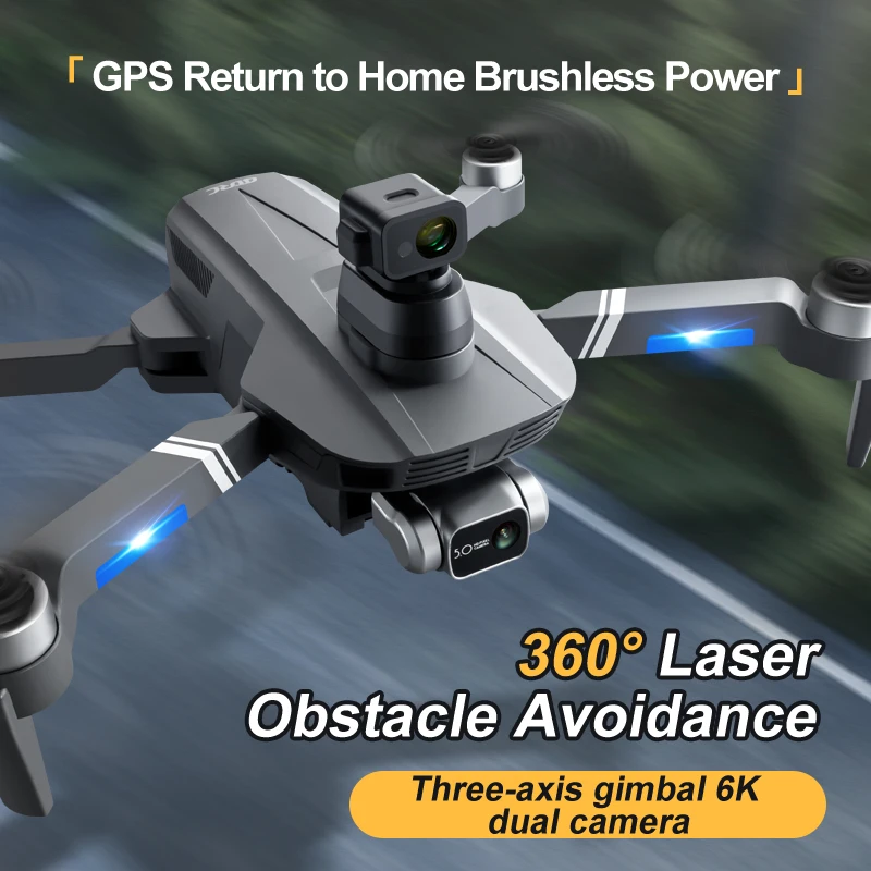4DRC 4D-F4 6K HD 3-осевая камера Rc Дрон Wifi 360 ° Предотвращение препятствий бесщеточный GPS Интеллектуальный трекинг Квадрокоптер