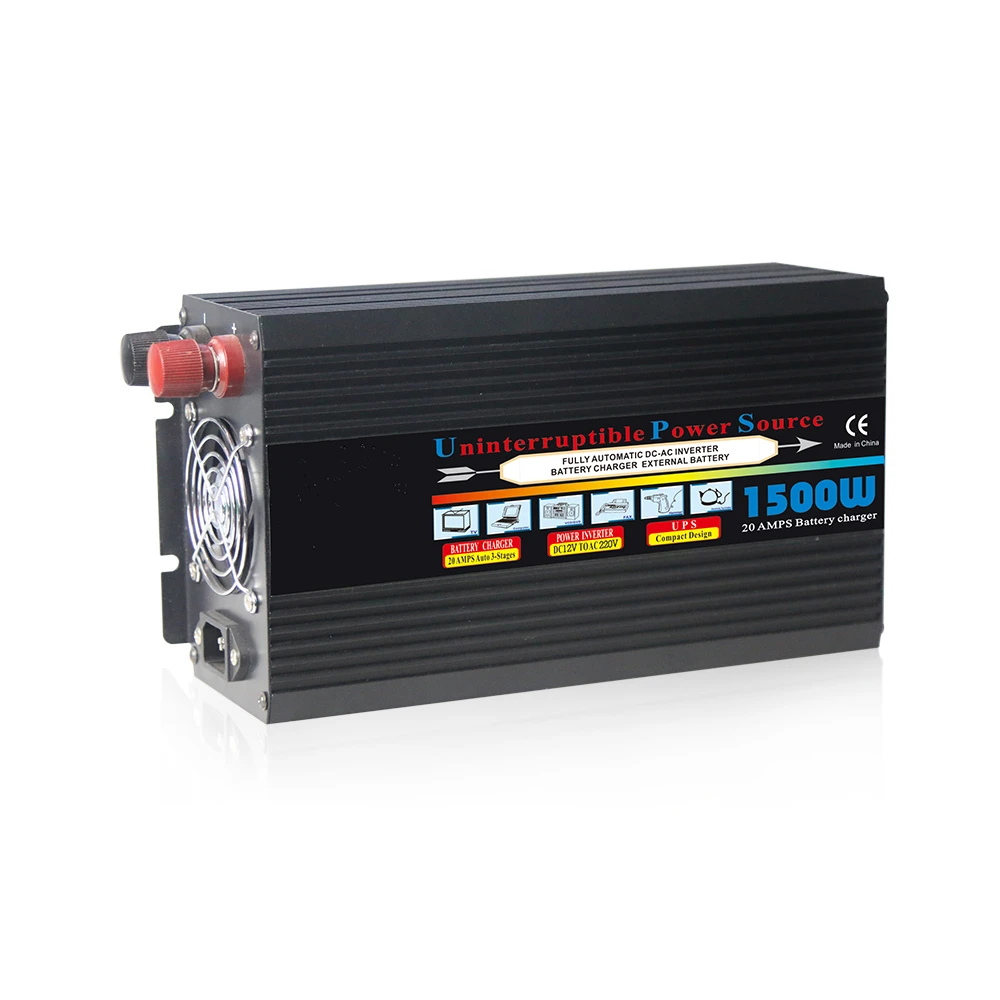High Quality 1500W Peak Power 3000W 12V 24V to 110V 220V DC/AC Modified Sine Wave Power Inverter with UPS Function and Charger