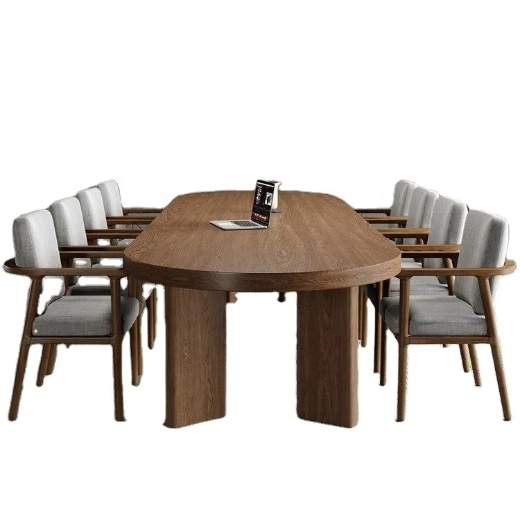 2024 YOUTAI Hot selling solid wood table simple modern negotiation office conference room long table