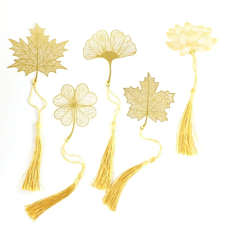 Rose gold metal bookmark with custom design metal book mark stainless bookmarks for book