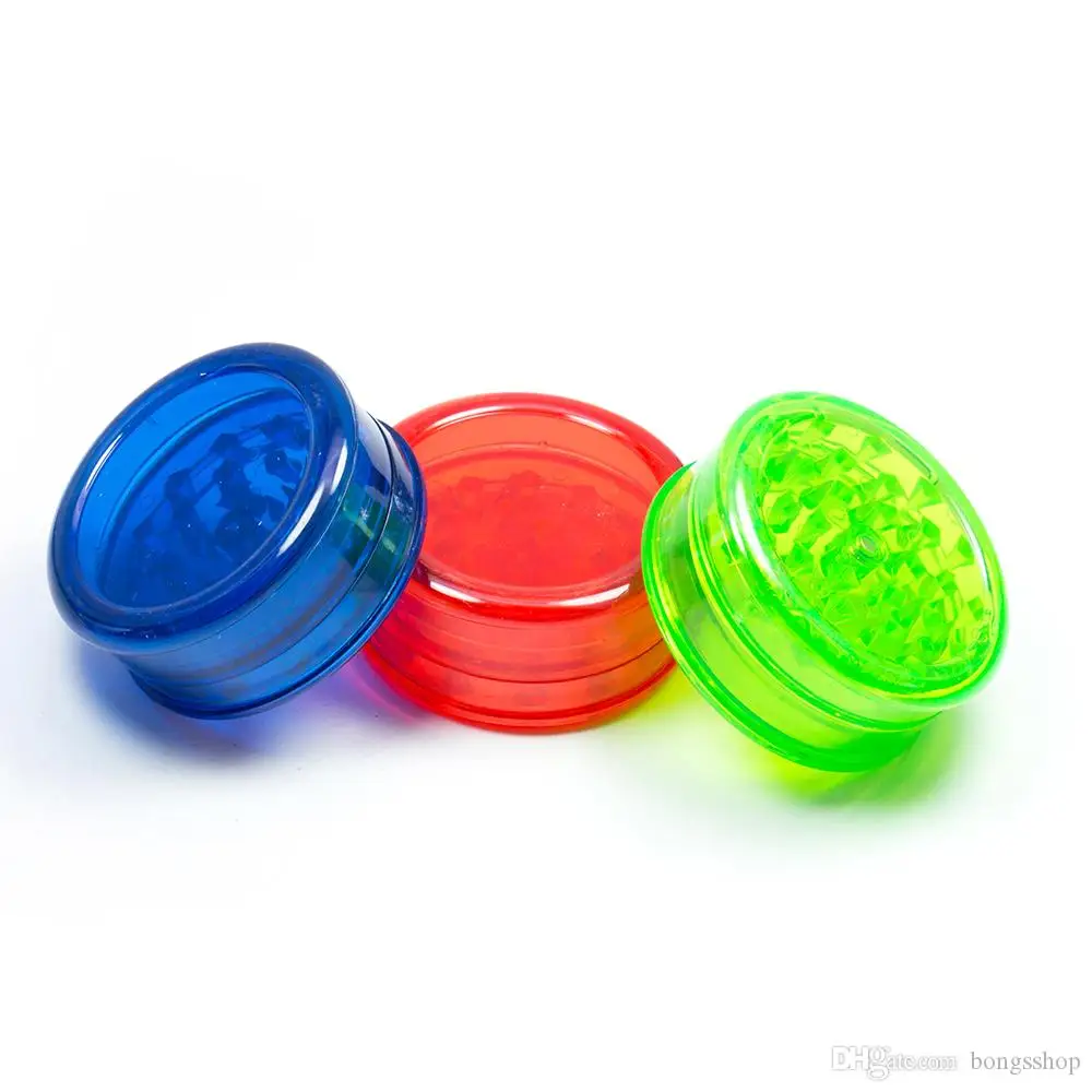 Clear small plastic tobacco grinder handheld white plastic machine crusher herb storage machine