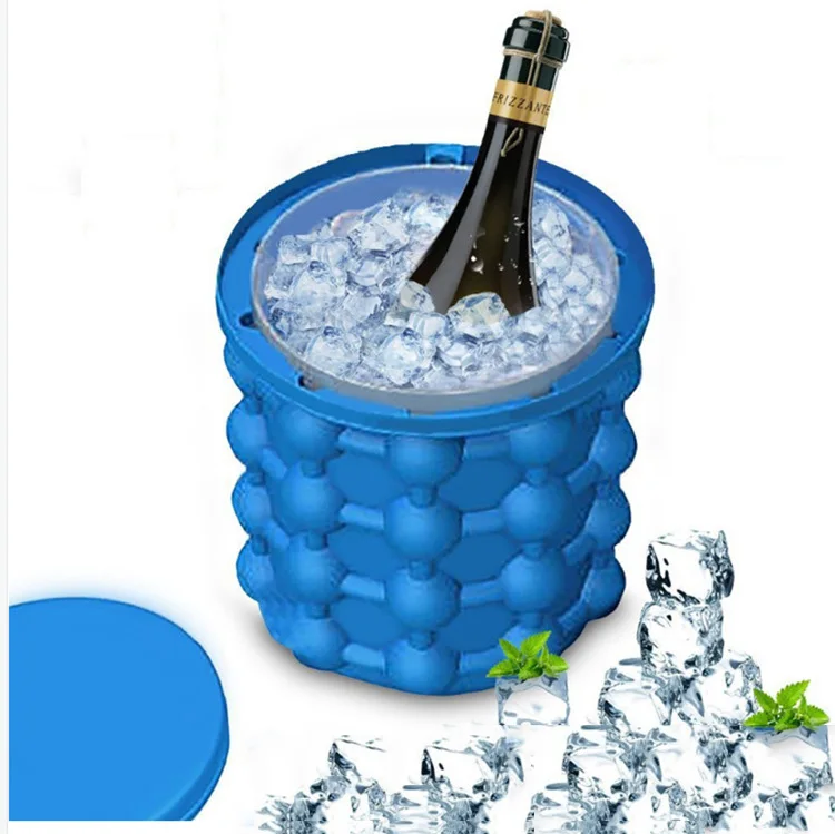 
ice bucket silicone Blue Beer Cooler Wine Champagne Party Eco Material custom Oem Customized Logo Item China Holders Origin Type 
