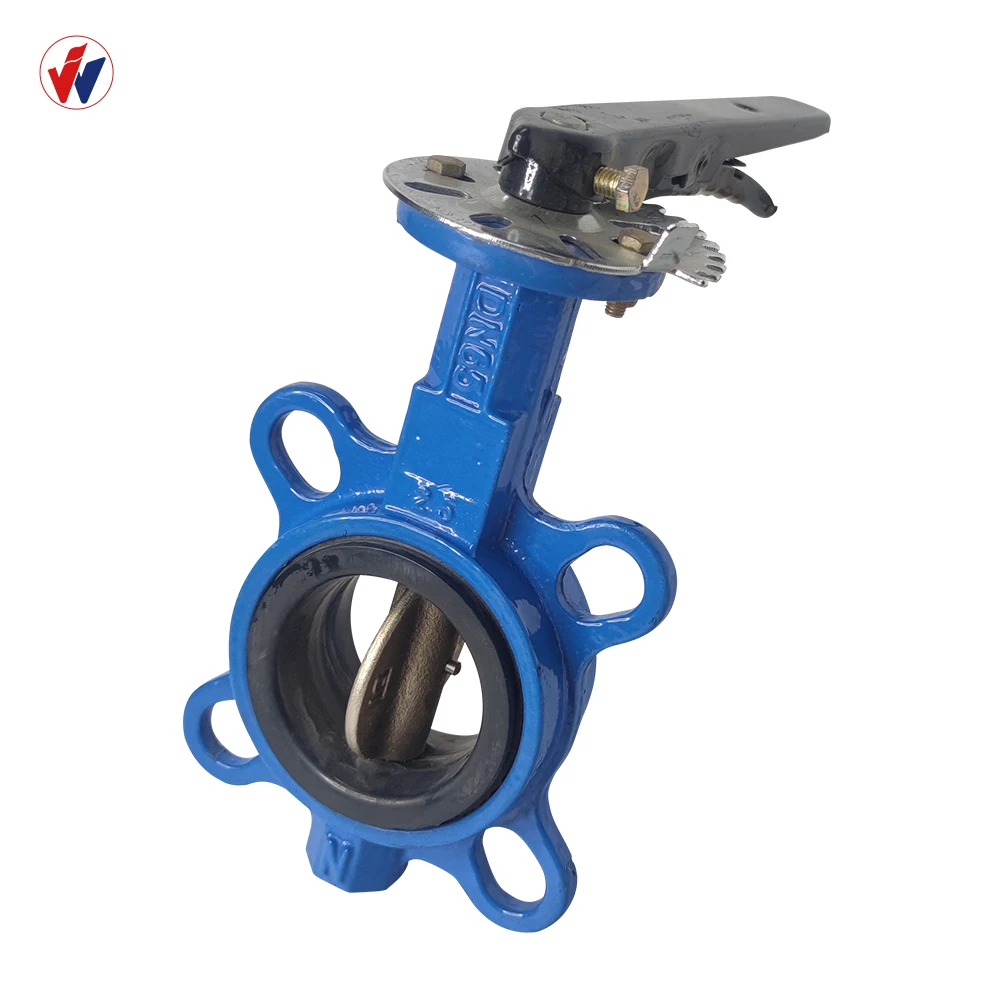 Cast Iron Body 304 Disc  Rubber Seal Water Stop Quarter Turn Valve butterfly Valve Cast Valve
