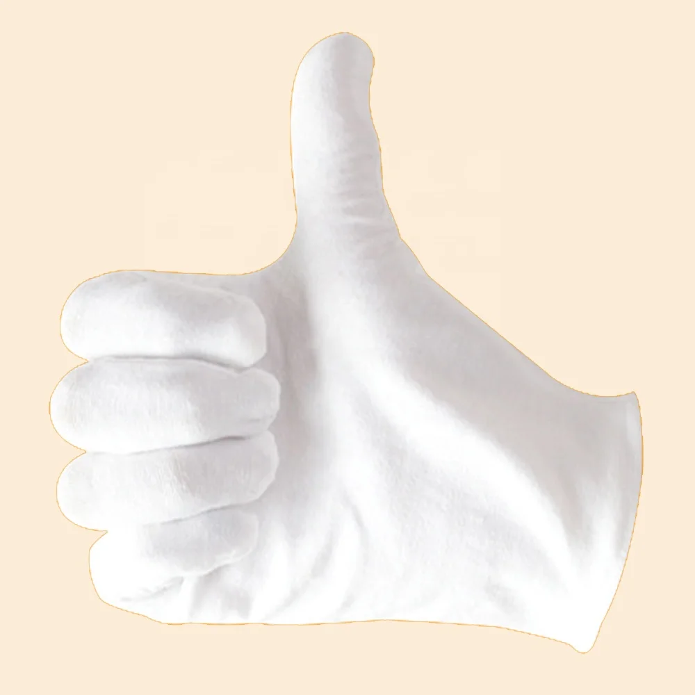 GM1001 Formal Uniform Honor Guard Parade Marching Gloves Jewelry Wedding Inspection Etiquette White Thin Cotton Gloves
