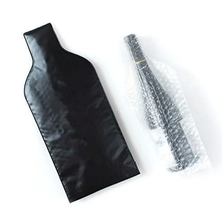 Reusable Plastic Wine Packaging Bag PVC Wine Bottle Protector for Travel