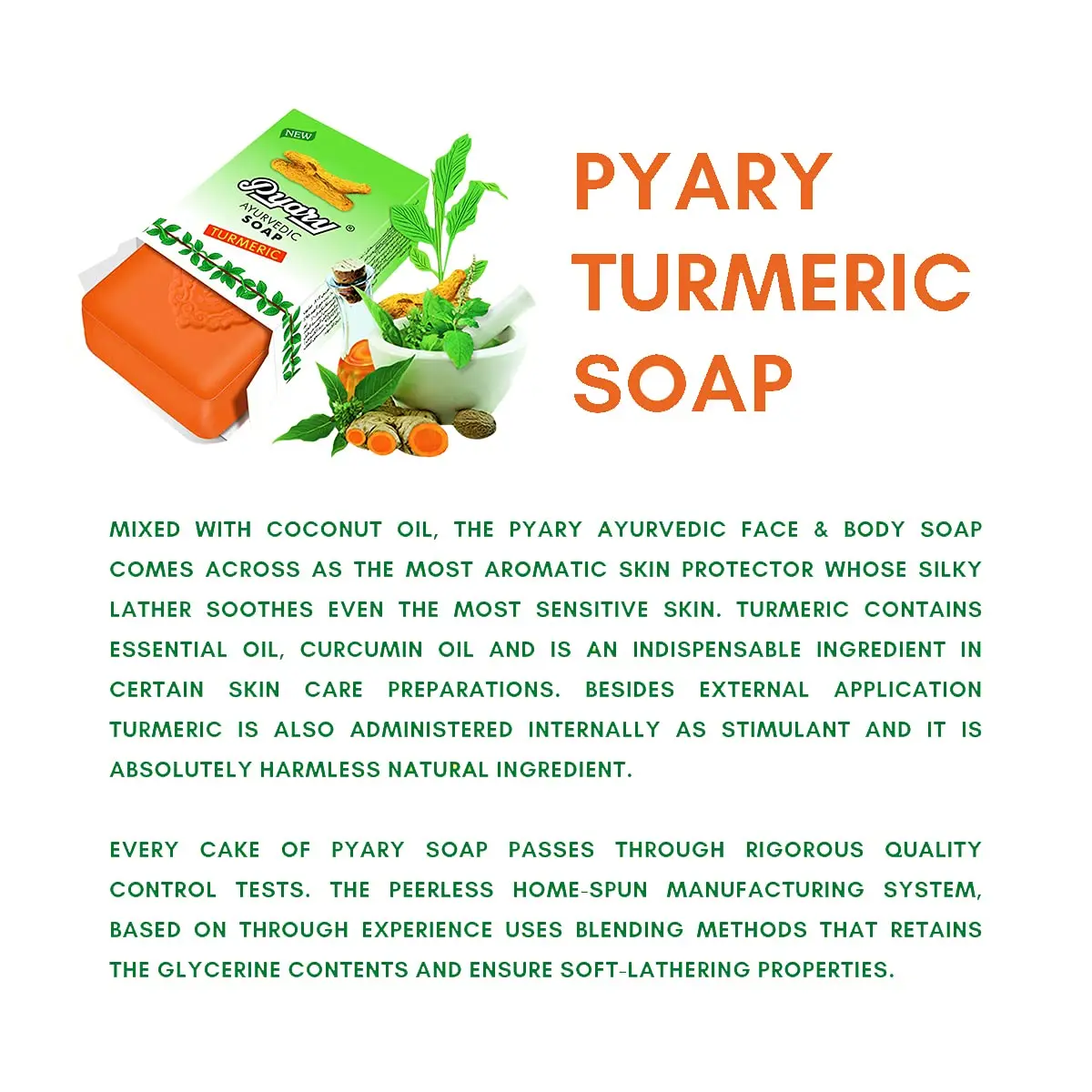 OEM Wholesale Pyary Soap Pyary Ayurvedic Turmeric Soap Ayurvedic India
