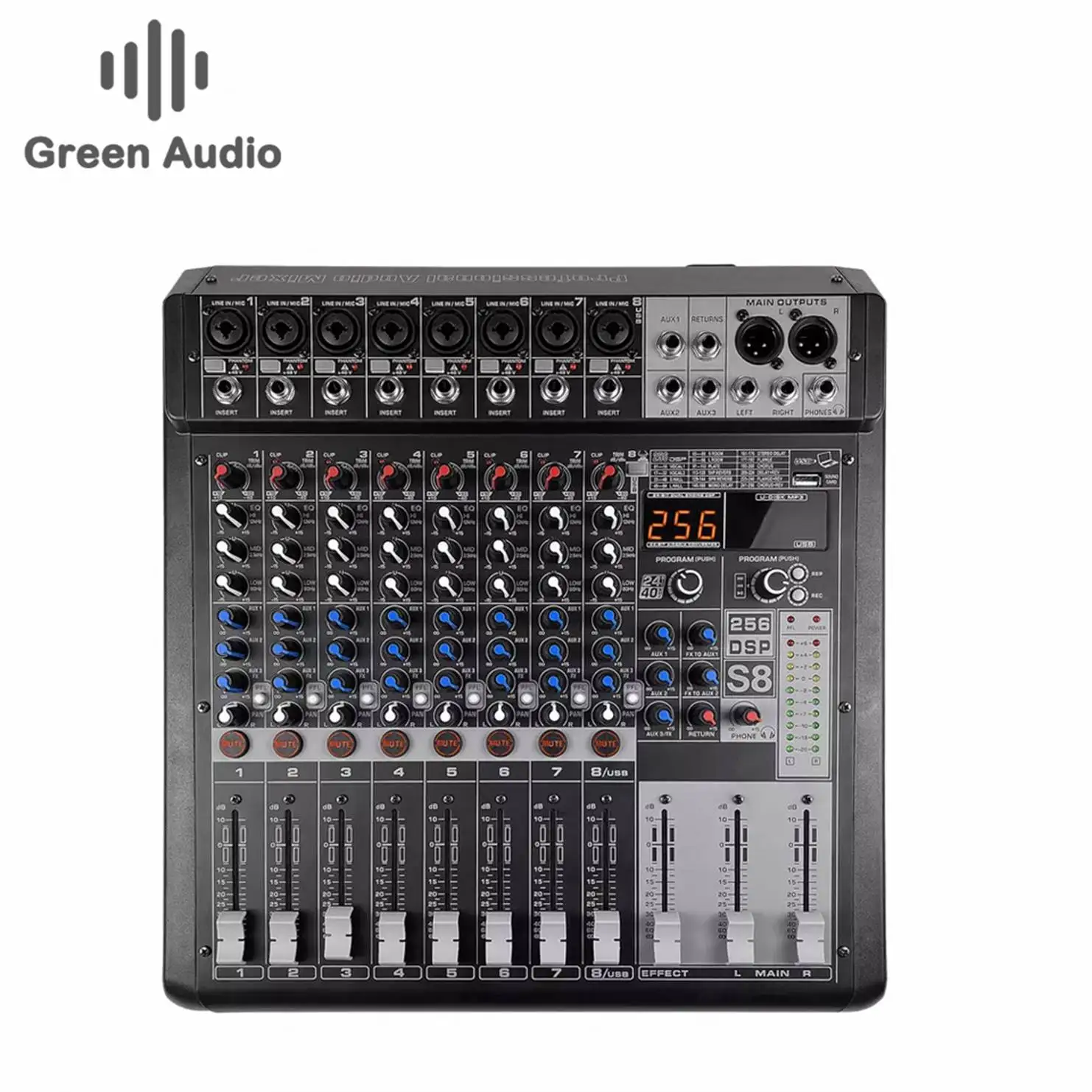 GAX-S8 Лидер продаж мощность аудио усилитель подходит для DJ микшер предварительно окрашенная оцинкованная сталь) с низкой ценой