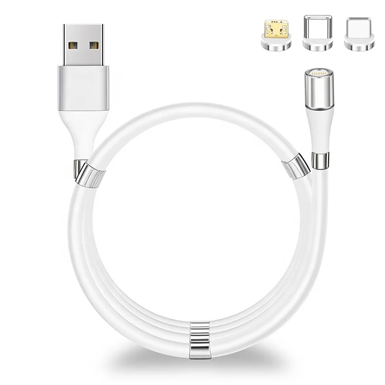  Прямая поставка 1 шт. USB-кабель для передачи данных новый трендовый продукт 3 в зарядный кабель USB Type-C с автоматической обмоткой простой