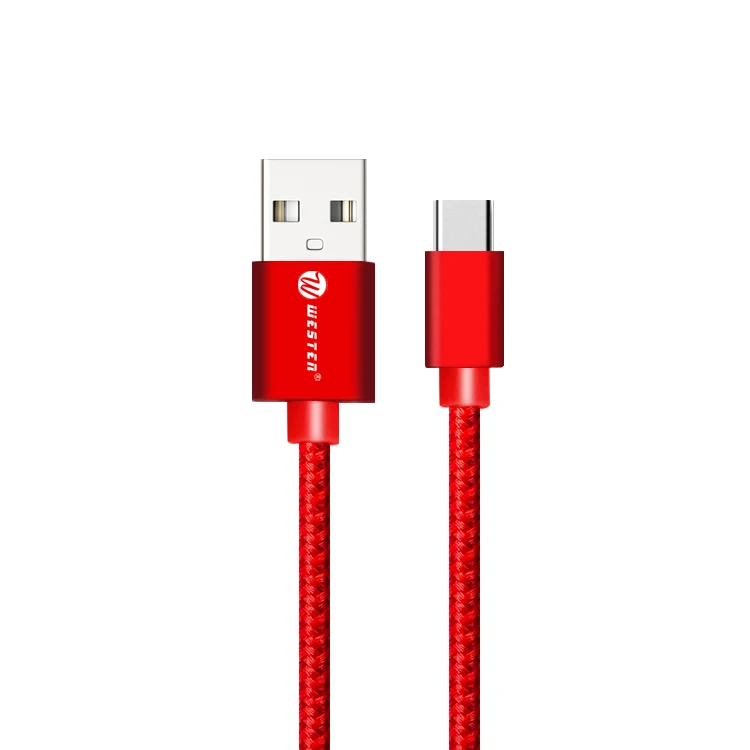 For Android Universal 2.1A To 2.4A Multi Color Fish Net Braided USB Fast Charging Cable