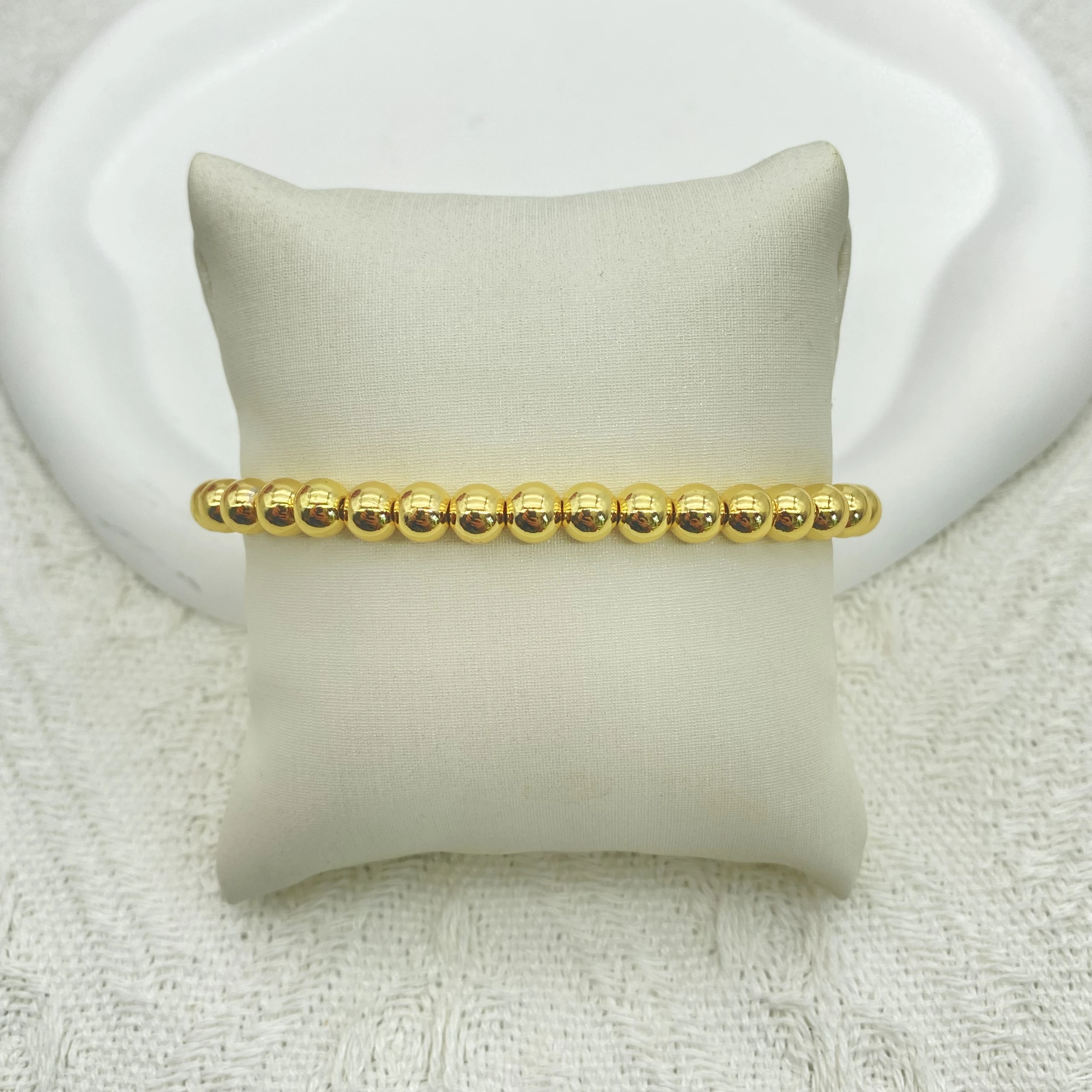 New Fine Jewelry Luxury Gold Golden Plated Beaded Beads Seeds Bracelets Women Men Gifts Adjustable Bangles
