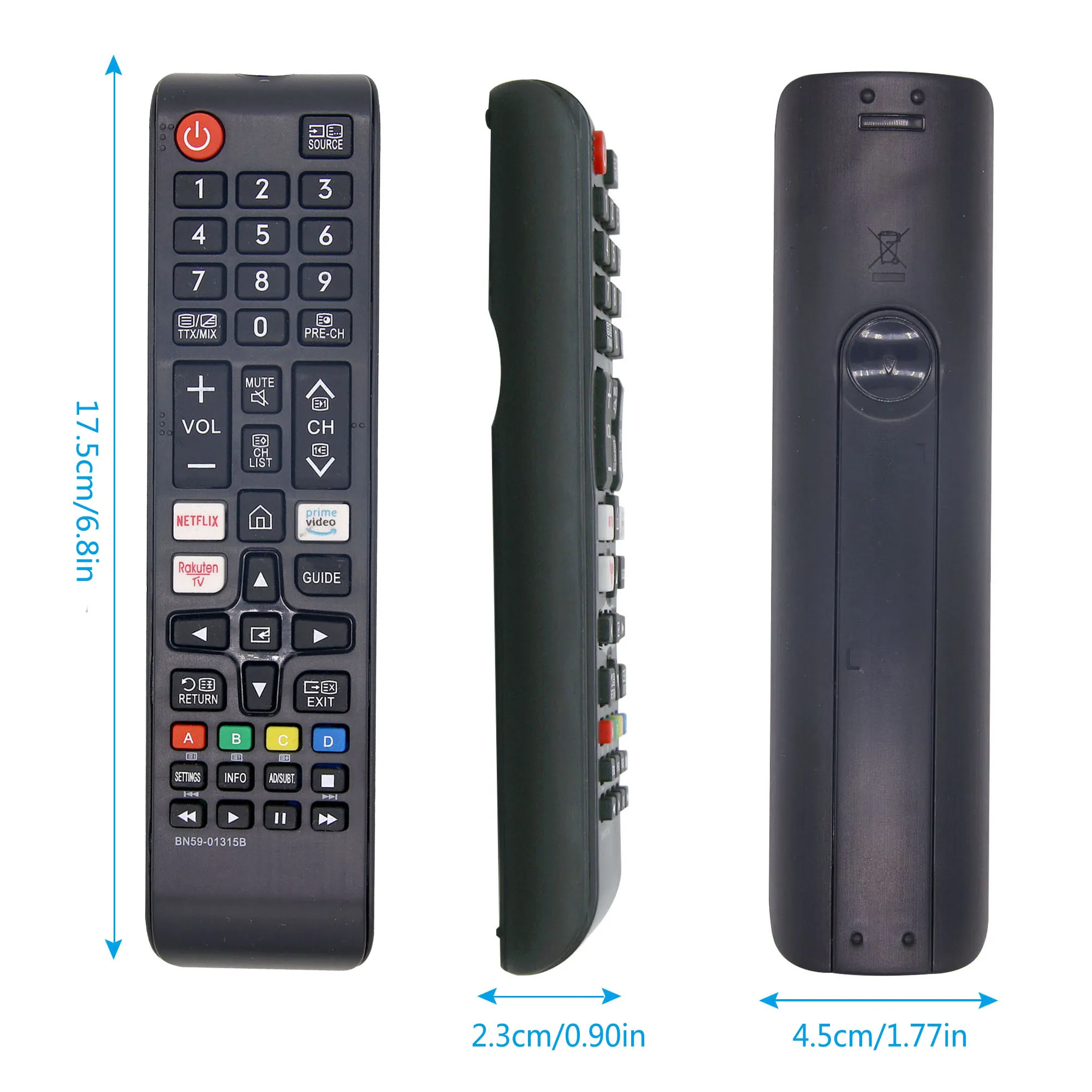 BN59-01315B Remote control Universal Replacement for Samsung LCD TV UE50RU7170U 7172U 7175U UE43RU7105 7179