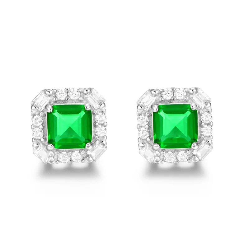 Classic Dubai Bridal Jewelry Luxury Cushion Zircon Earrings Necklace Ring Sets Wedding Trendy Jewel Gift