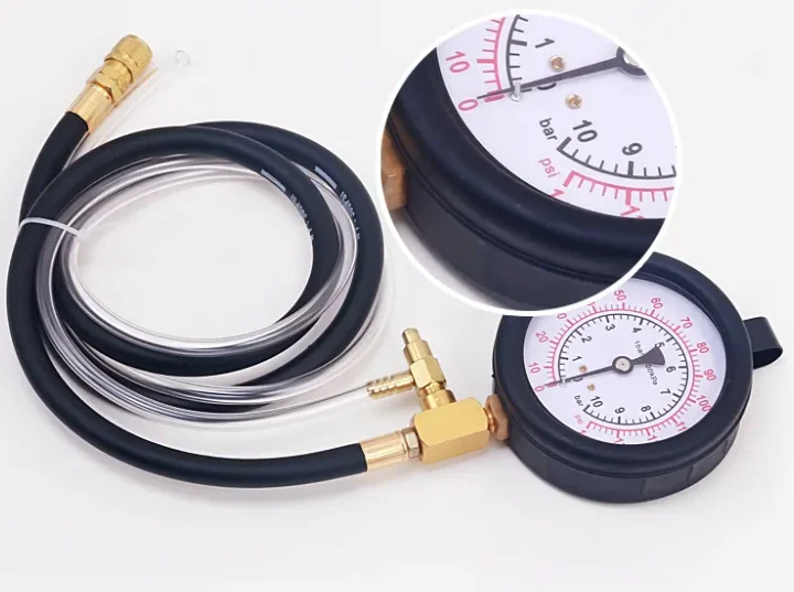 SF-A1011 Fuel injection Pressure Gauge Tester Kit Engine Service Tool Gauge Kit 0-140 PSI Master TU-443 Car Manometer