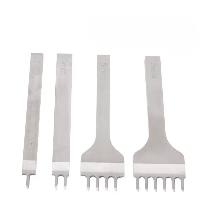Leather Craft Tool Leather Chisel Hole Punch Stitching Tool Set Polished Diamond Leather Punch Tool