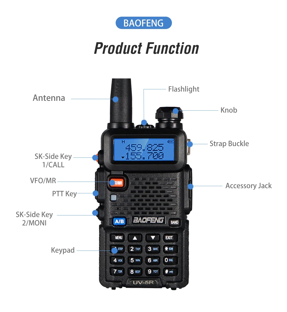 8W BF uv5r walkie talkie Baofeng amateur high power two way radio portable interphone handheld transceiver