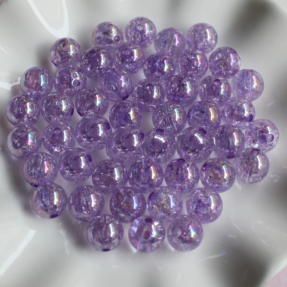 Amazon hotsale  8mm/10mm/12mm/14mm/16mm/18mm/20mm Acrylic Crackle AB Color Beads