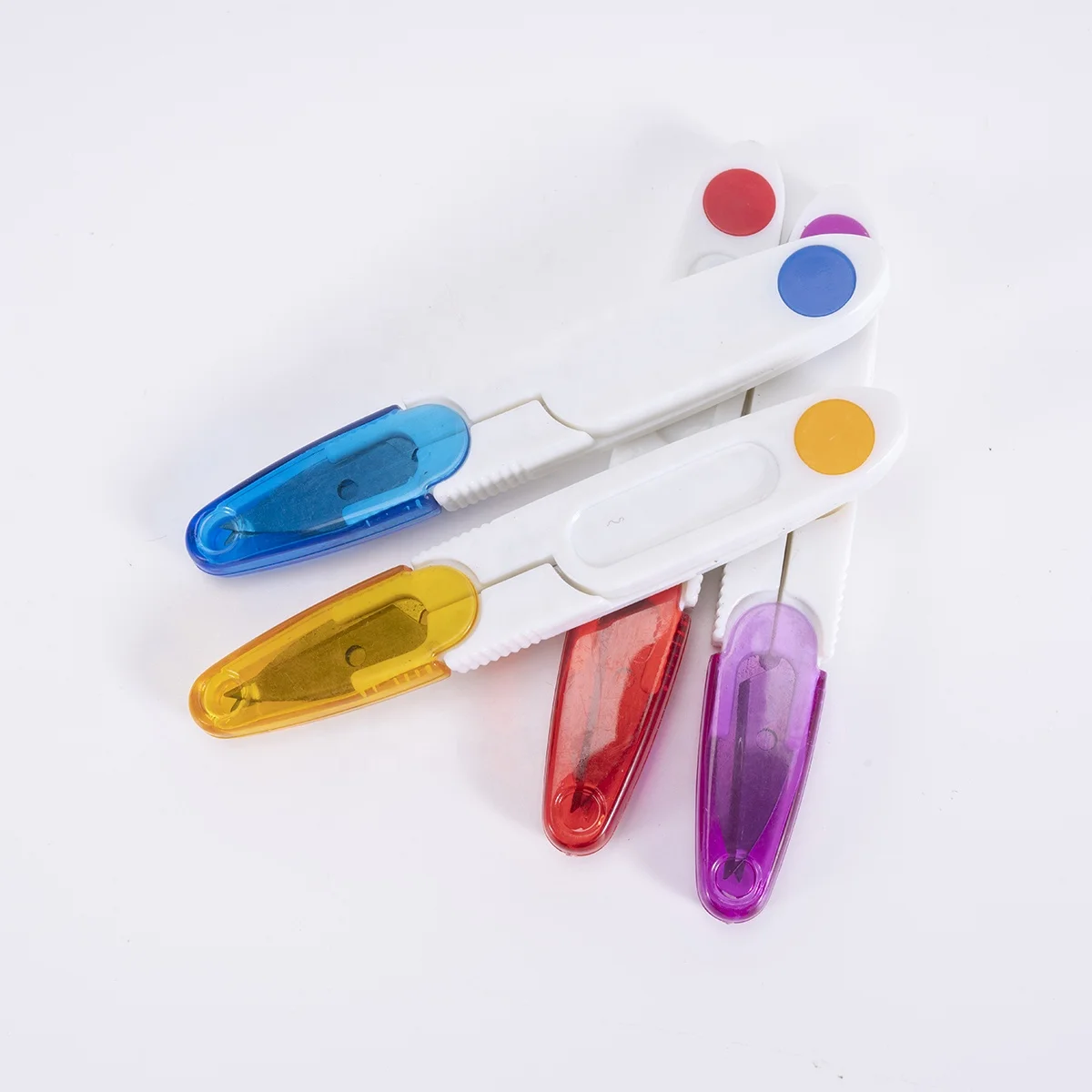 Wholesale cloth scissors with plastic cover thread Trimmer cutter thread snips
