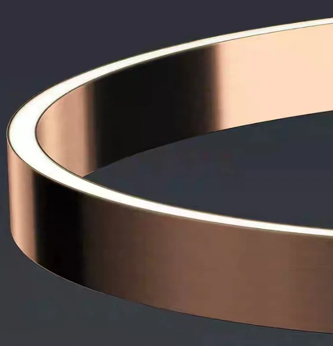 LED Ring Circle Pendant modern stainless steel ring chandelier for ding room restaurant