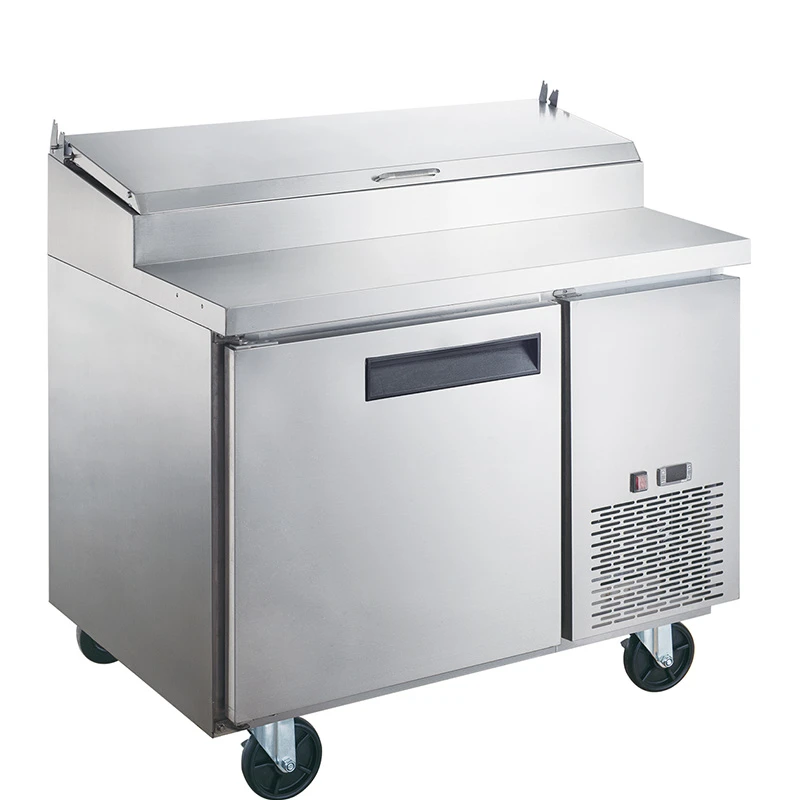 Wholesales Commercial Restaurant Kitchen Stainless steel Double Door Pizza Prep Table refrigerator Chiller