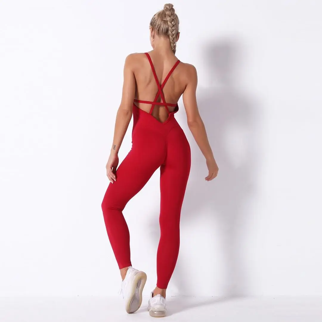 
Direct Selling Fashion Waterproof Yoga One Piece Jumpsuit Sexy Women Sports Jumpsuit Yoga 