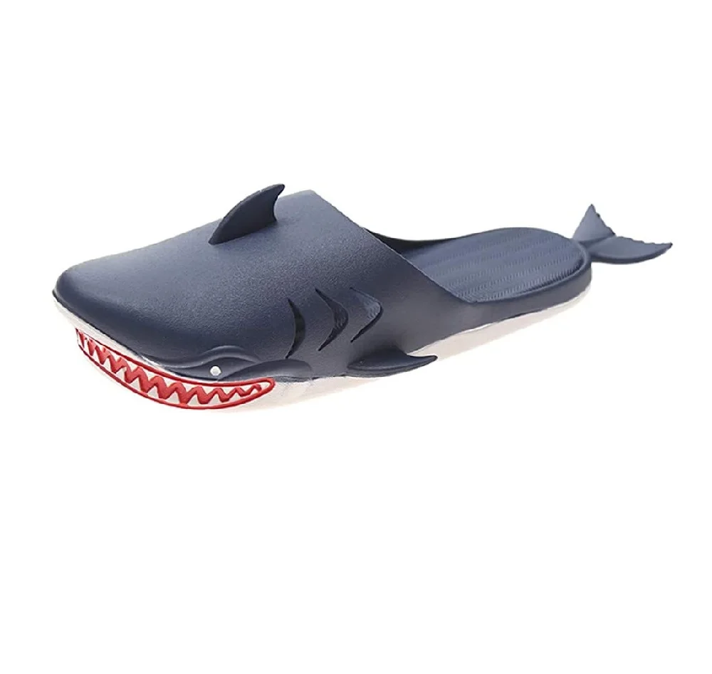 Бесплатный образец тапочек с акулой унисекс тапочки рыбками обувь забавные Пляжная Вечеринка для мужчин и женщин