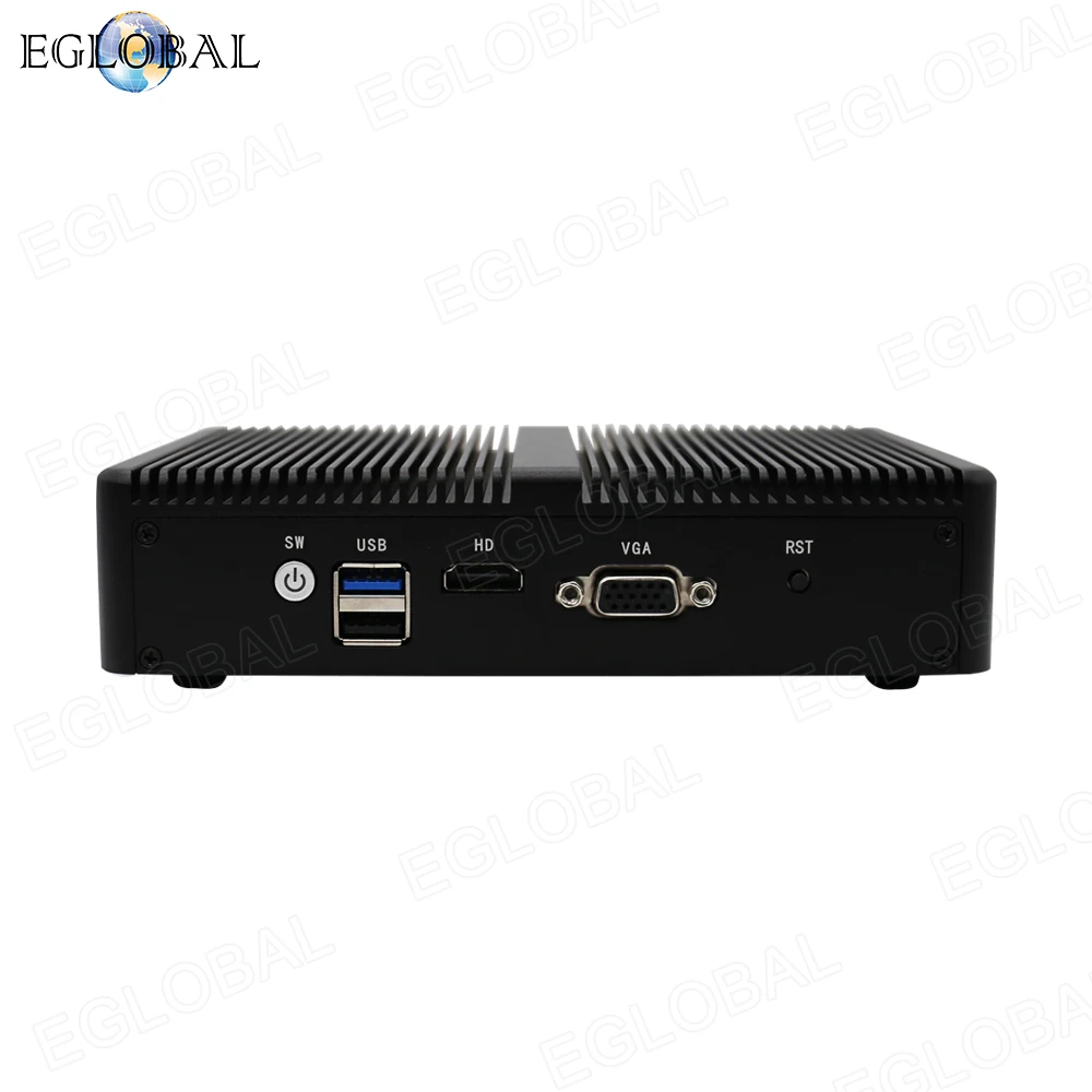 EGLOBAL Mini pc  kompyuter Linux Win10 N5095 4Core  DDR4 16G 4LAN H-D VGA WIFI Fanless 4K Office Industrial desktop barebone