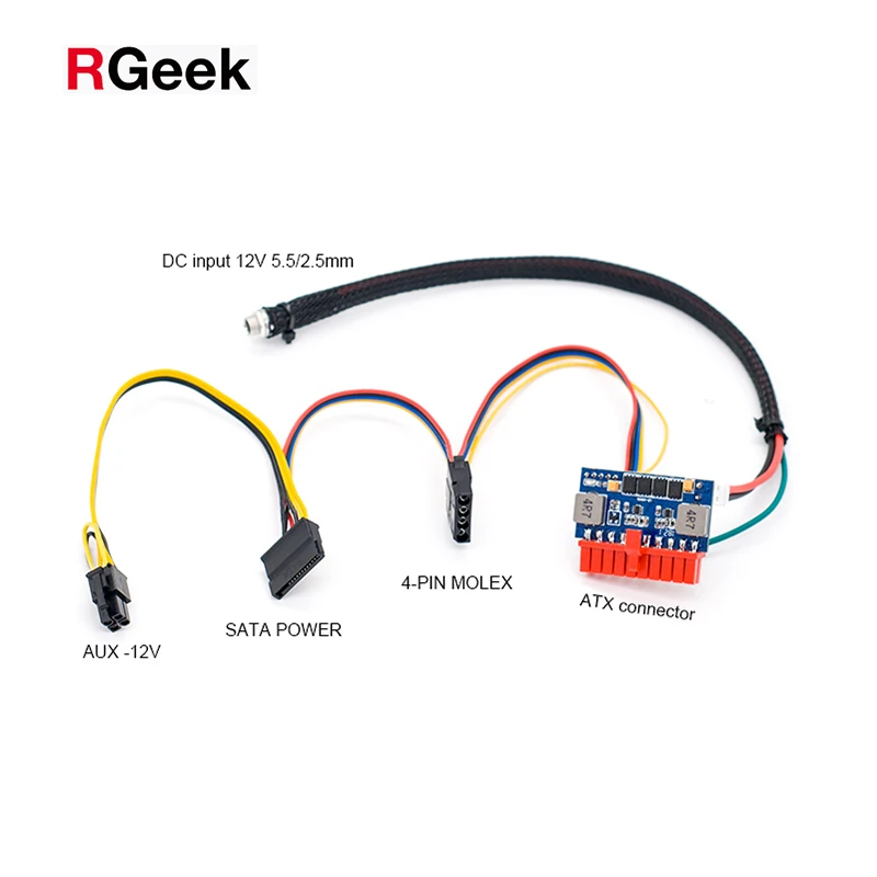 RGeek Customize Made DC 12V 20pin 90W Pico PSU PC Mini ITX ATX PC Power Supplies for Desktop Computer