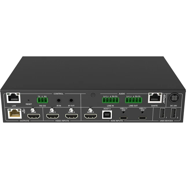 5x1 HDMI/USB-C 4K60 Seamless Presentation Switch with HDBaseT 3.0 70m Out