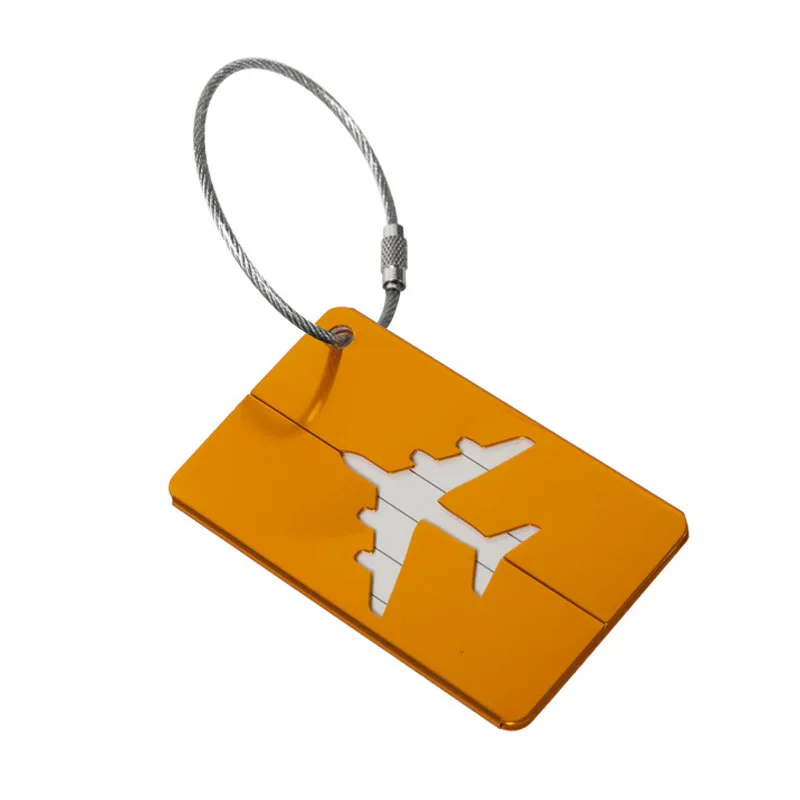 Luggage Tags Business Card Holder Aluminium Metal Travel ID Bag Tag for Travel Luggage Baggage Identifier