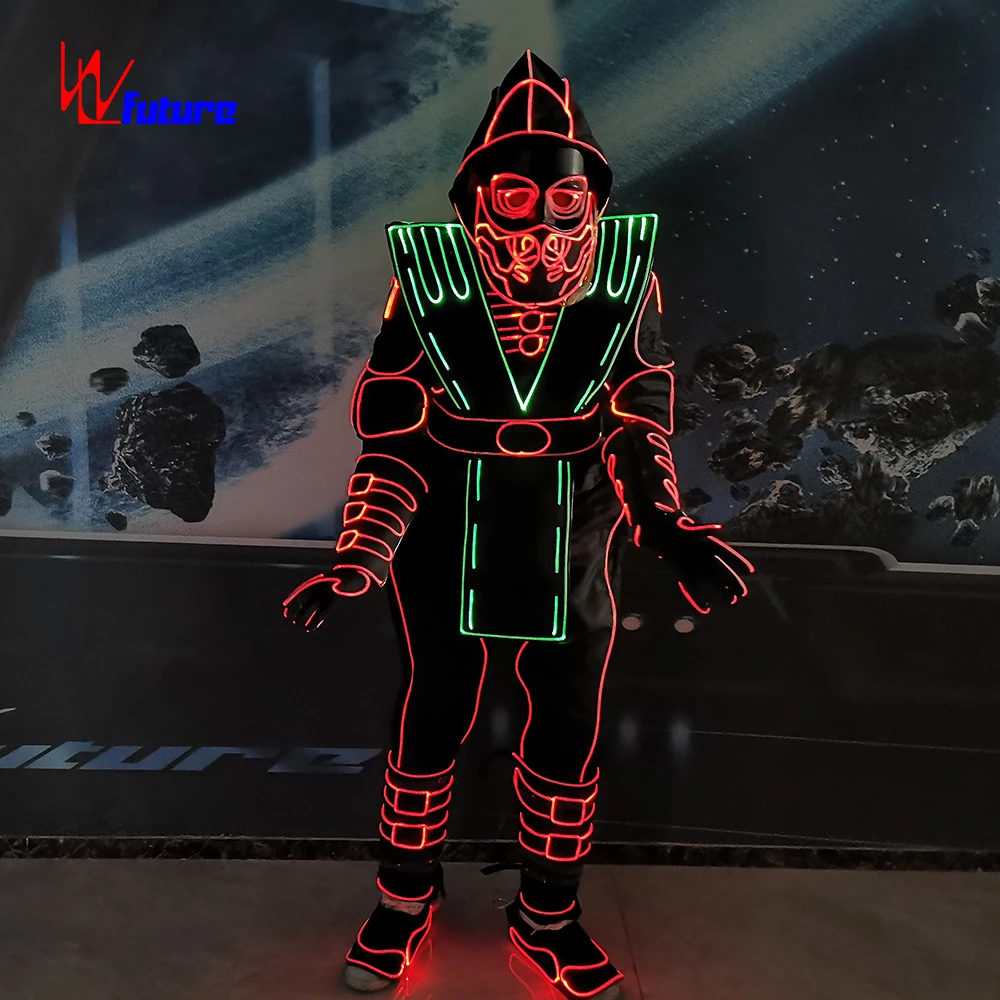 Программируемый полноцветный танцевальный костюм Tron со светодиодным шлемом Дешевый