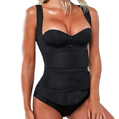 Adjustable Zipper Hot Sweat Sauna Body Shaper Girls Slimming Vest Thermo Neoprene latex Waist Trainer  corset and shape wear