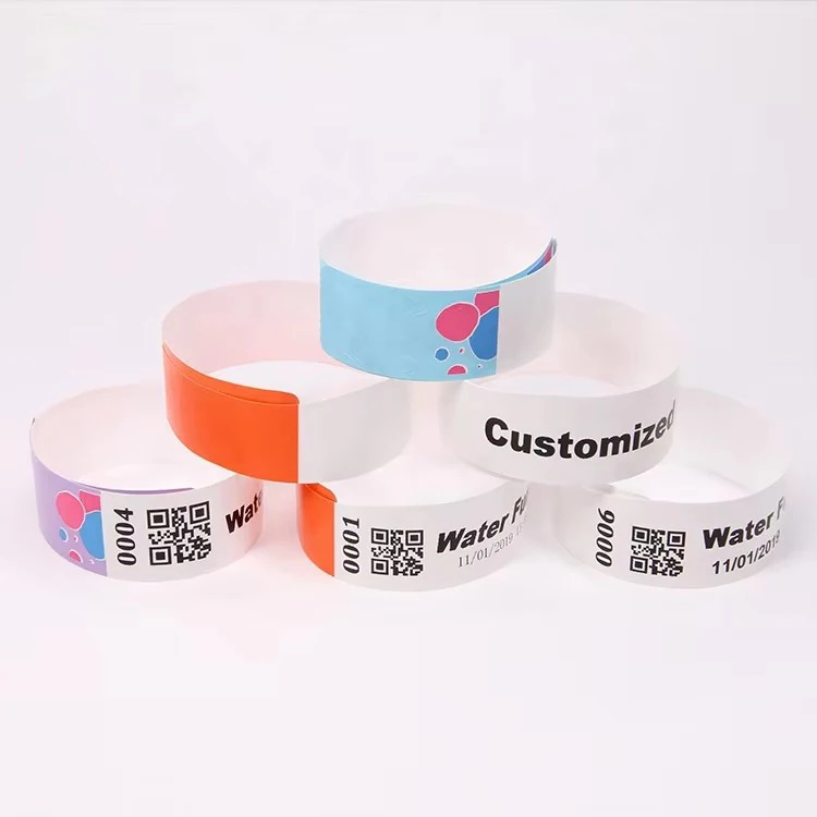 Disposable Dricet Printable Identification Thermal ID Wristbands With Adhesive Closure
