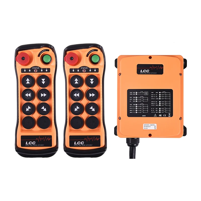 Q606 6 channel 2 transmitter and 1 receiver waterproof wireless remote control for overhead crane