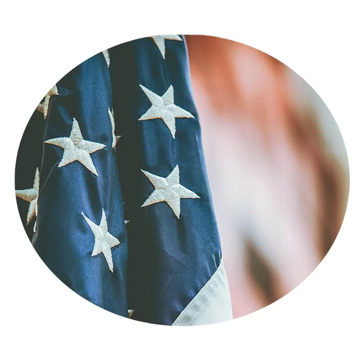 Wholesale Price American Embroidered Flag 3x5 Ft Heavy Duty Factory Direct Sale Polyester Silk Vinyl Nylon for Sport Car Use