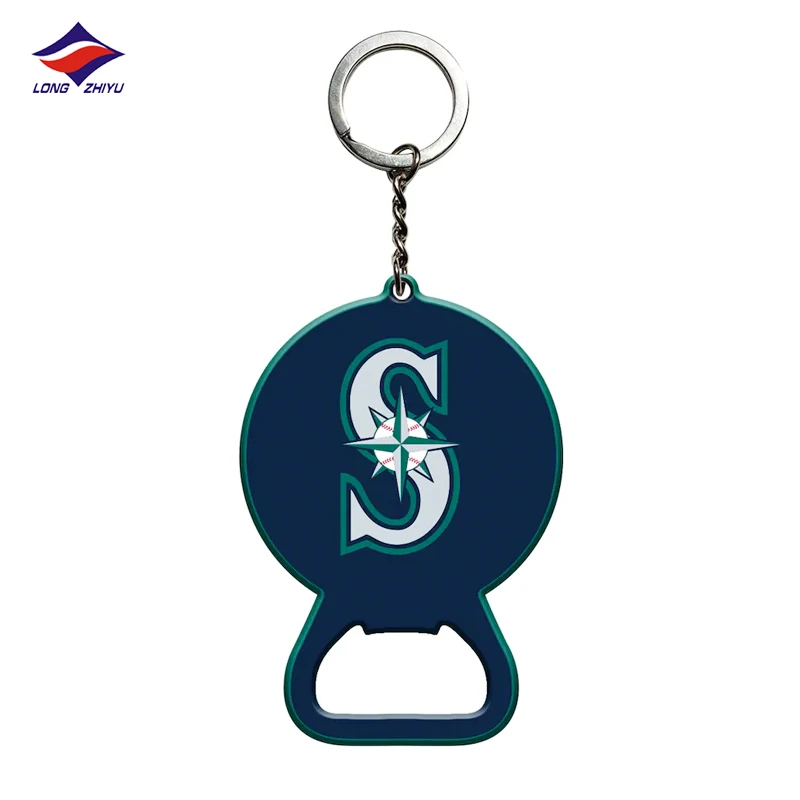 Longzhiyu 15 Years Manufacturer Multi Tool Keychains Delicate Epoxy Printing Bottle Opener Keyrings with Lower Price