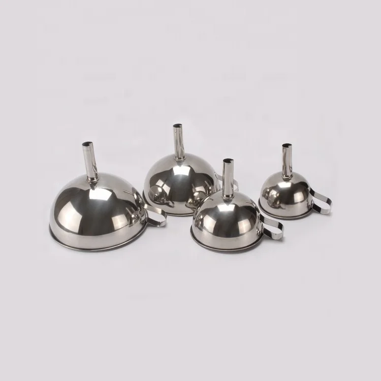 4 Size Sliver Color Stainless Steel Drain Funnel Customized Logo Acceptable Funnel