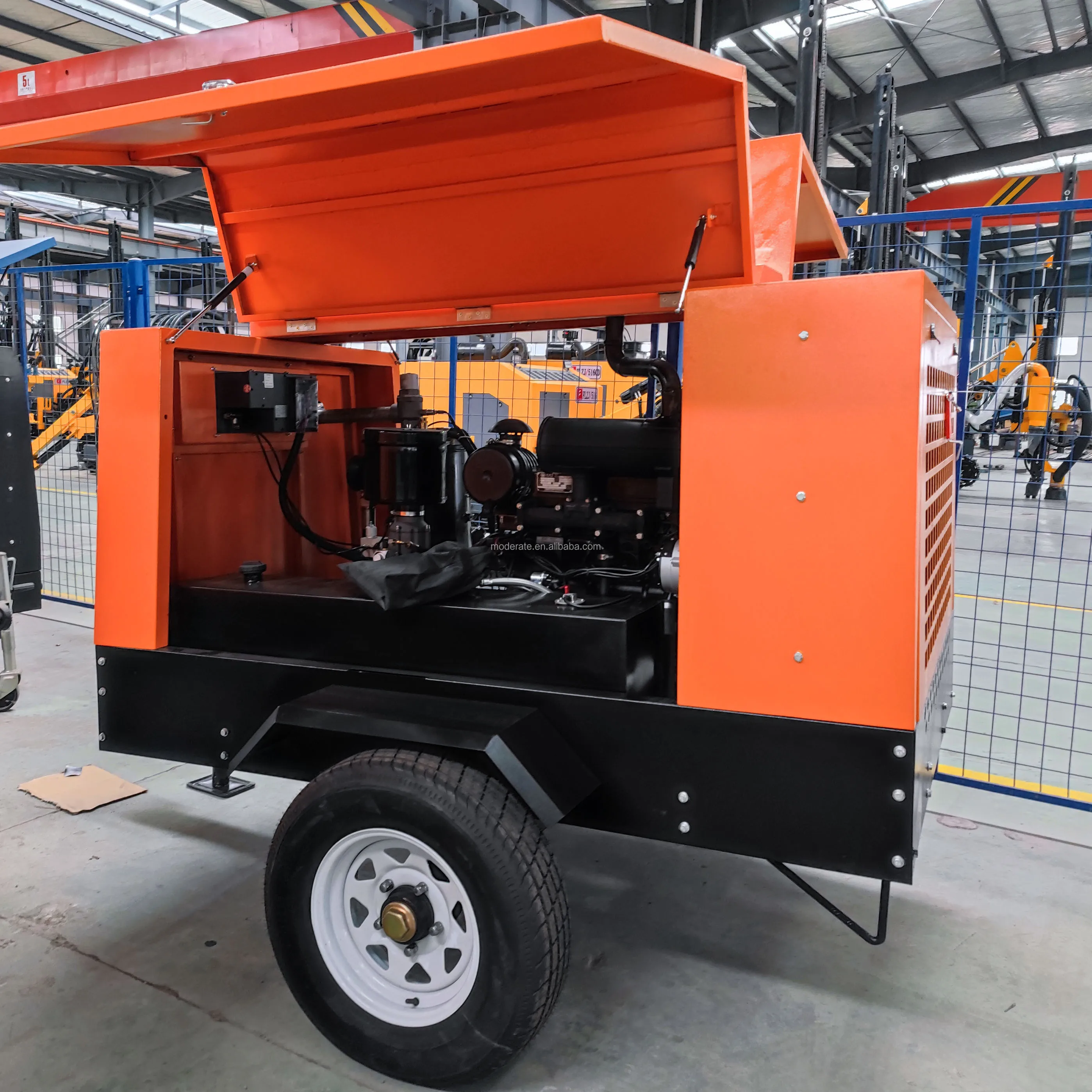 Portable 8 Bar Diesel Mobile Air Compressor for Jack Hammer