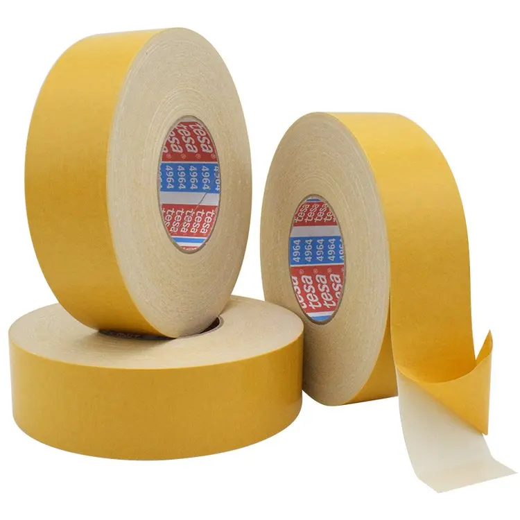 Rubber Waterproof And Moisture Proof White Cloth Base Double Sided Tape 4964 Fabric Carpet Splicing Tape