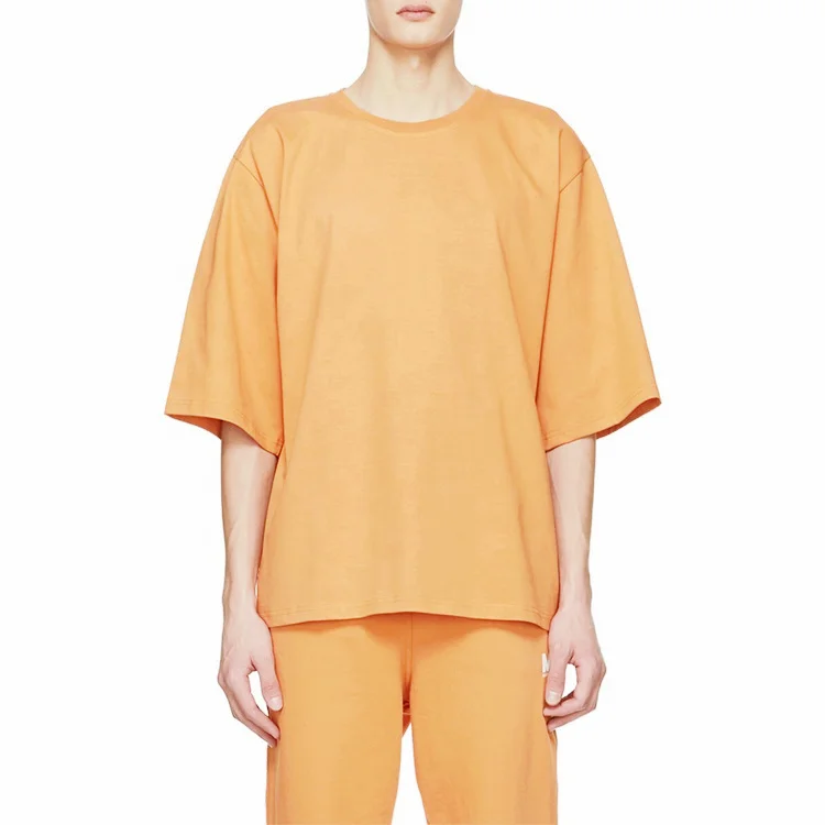 Customized Anyu Garment Wholesale Mens Plain Blank Summer High Quality Irregular Big Size Customized Basic Simple T-shirt