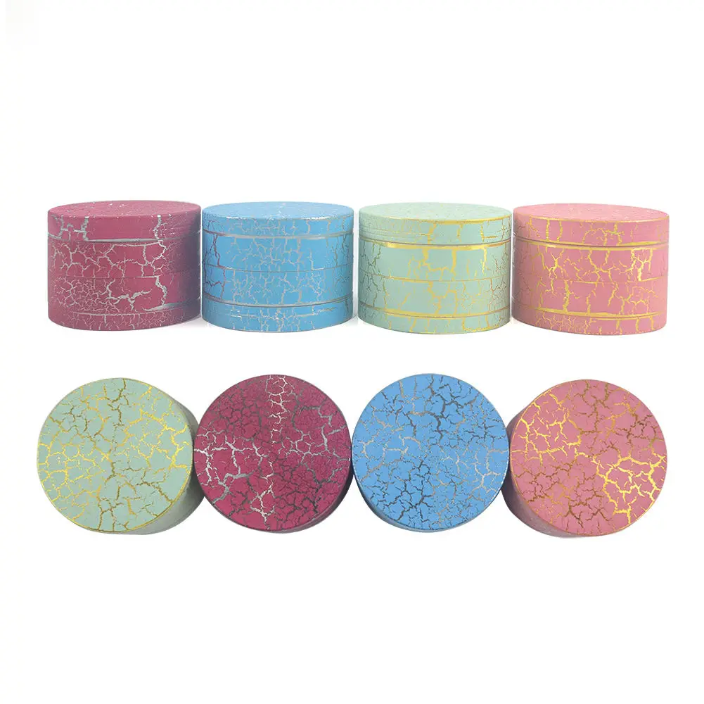 Hot Sale 2 Part Cute Cartoon Pink VA Square Hemp Grinder Herb Storage 4 Layer Alloy Herb Grinder 76mm-Herb-Grinder